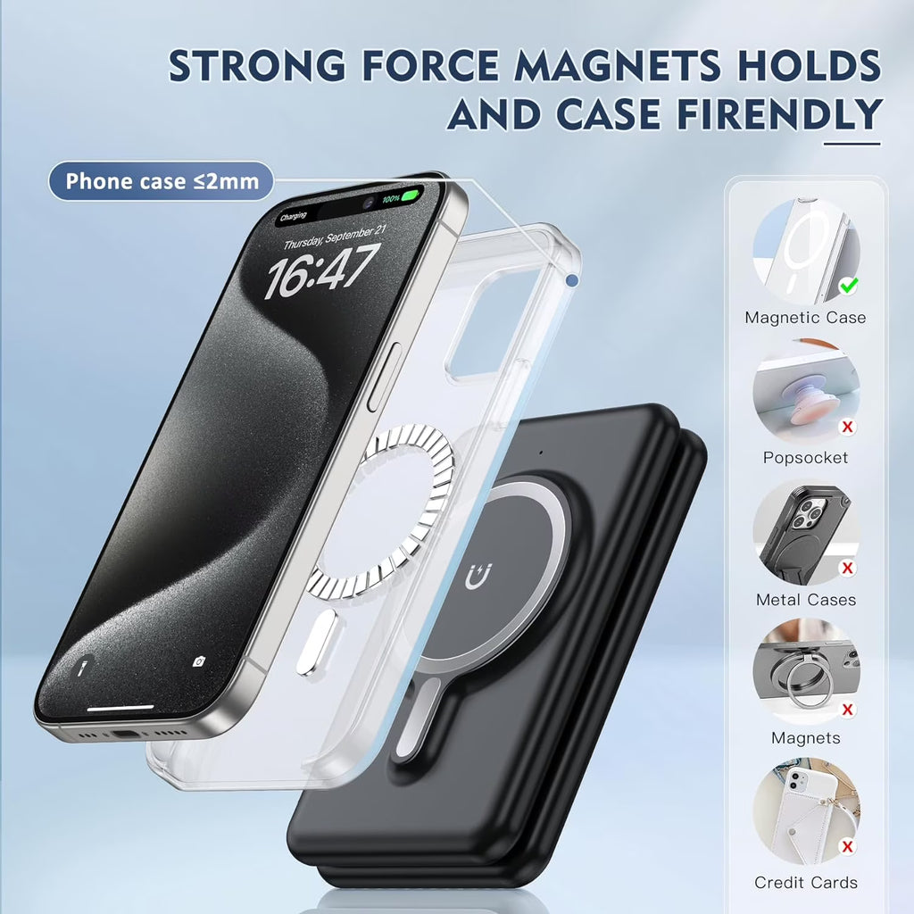 Magnetic Wireless Charger with LED 3-in-1 – iPhone, Apple Watch & AirPods