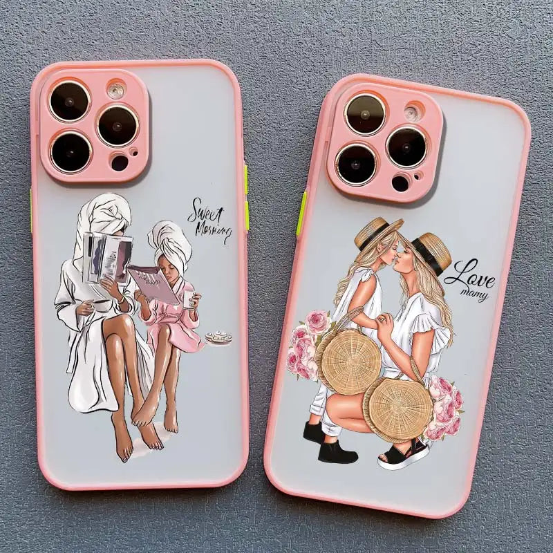 Super Mom Baby Girl Son Phone Case for Iphone 13 12 11 Pro Max Mini 17 16 14 15 Pro Max plus X XS XR 16 15 plus Cartoon Covers