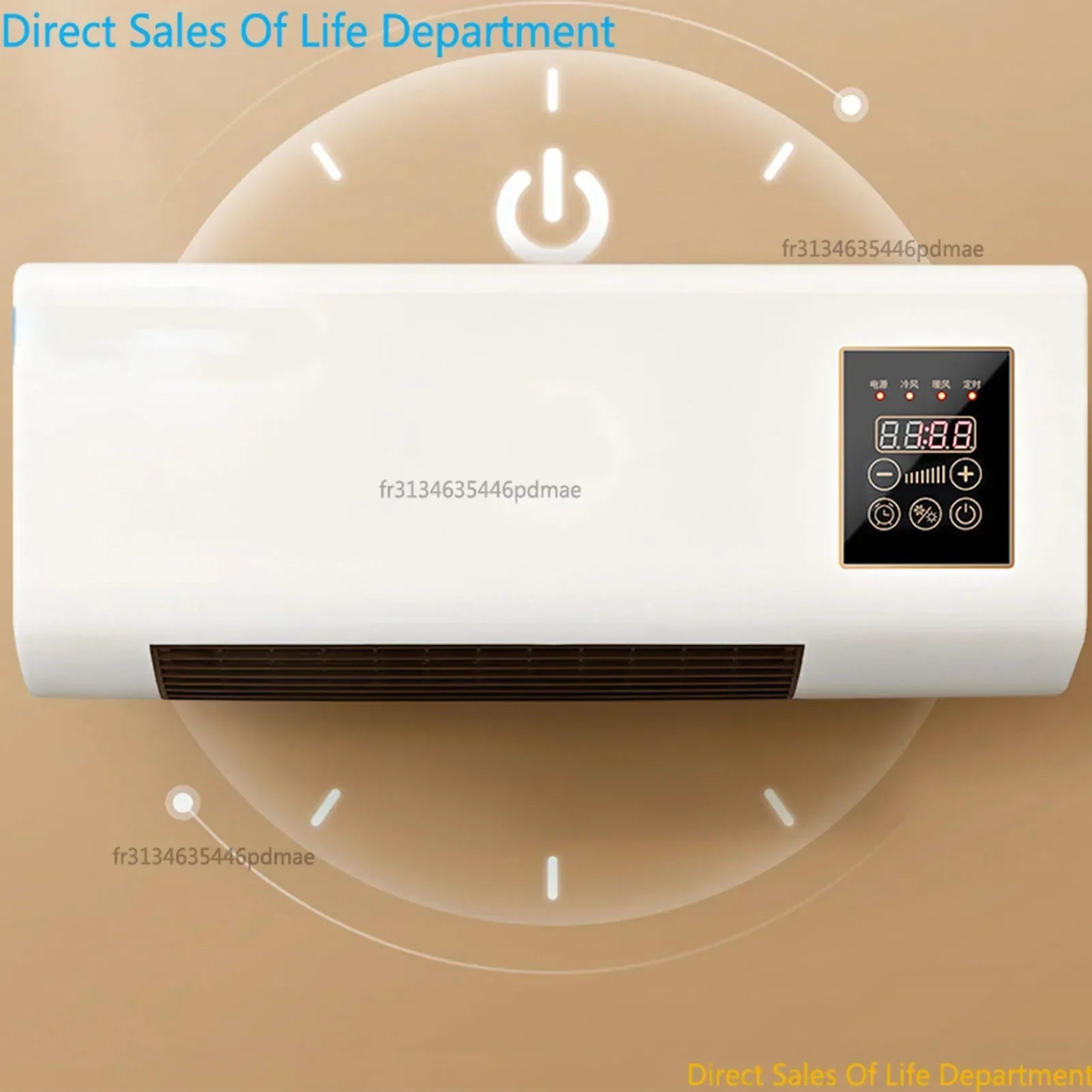 Winter 2 in 1 Air Conditioner 1800W Cool Warm Dual Use Wall Mounted Portable Air Conditioning with Remote Control for Bedroom