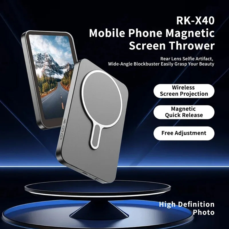 Mobile phone magnetic projection device, rear - high - definition self - shooting, wireless projection is extremely convenient