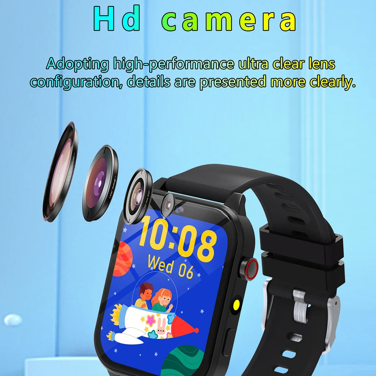 Camera Smart Watch Kids Waterproof Flashlight 12 Games Alarm Reminders Sleep Monitoring Pedometer Children Boy Girl Watches Gift