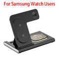 Foldable 3 In 1 Wireless Charger Stand Pad Desktop Fast Charging Station For iPhone 17 16 15 14 13 Samsung Apple Watch Airpods
