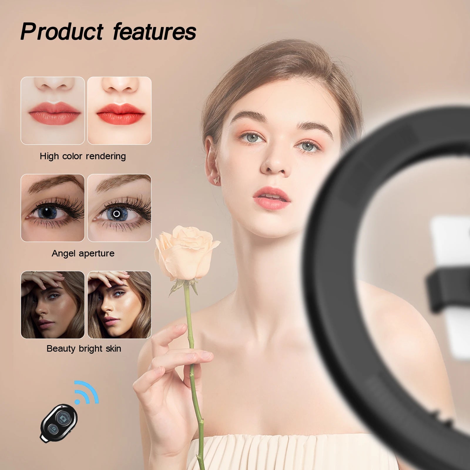 LED Photography Fill Lighting with Tripod Stand Camera Photo Studio Circle Led Selfie Ring Light Phone Lamp Video  Youtube