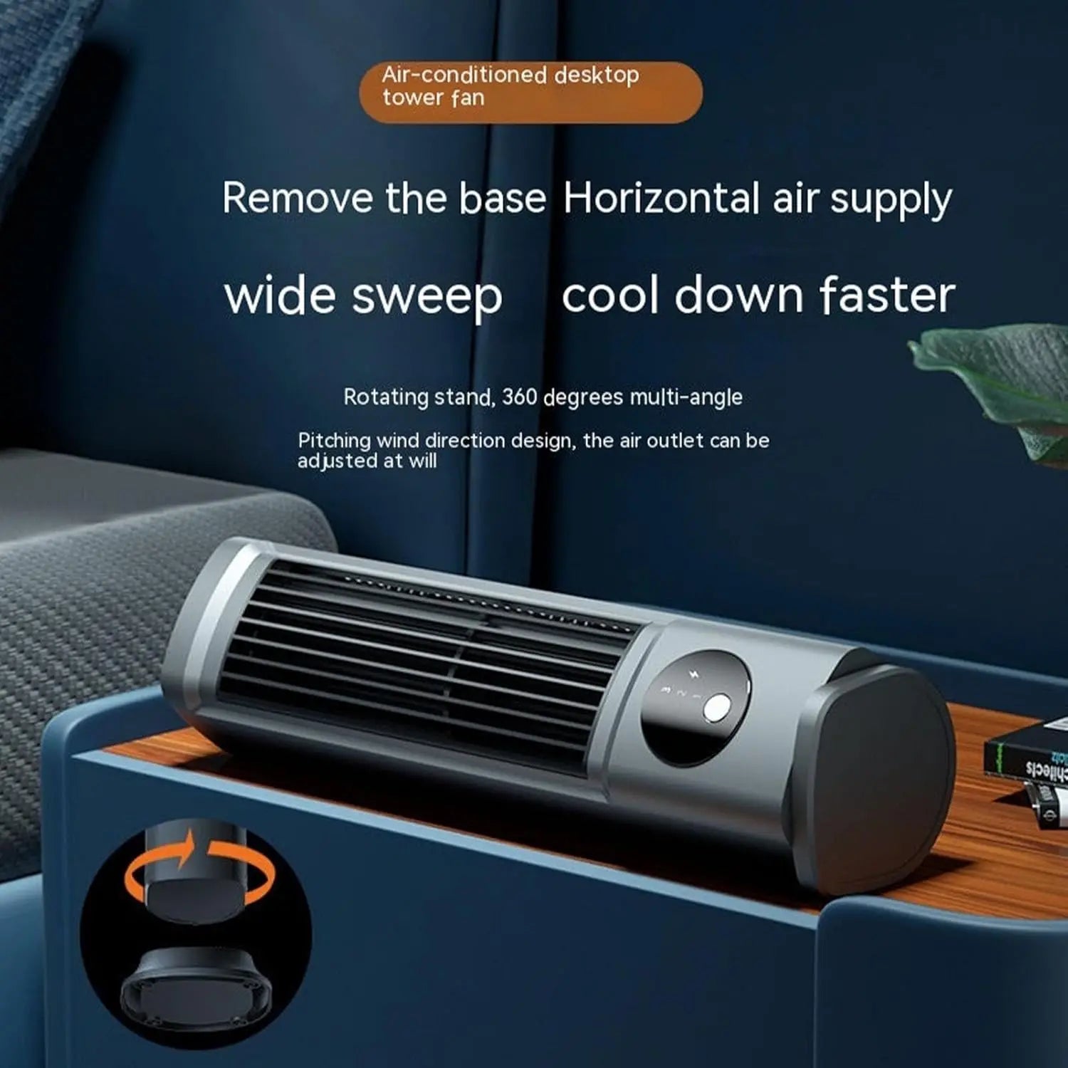 Portable USB Air Cooler – Silent 3-Speed Cooling for Home & Office