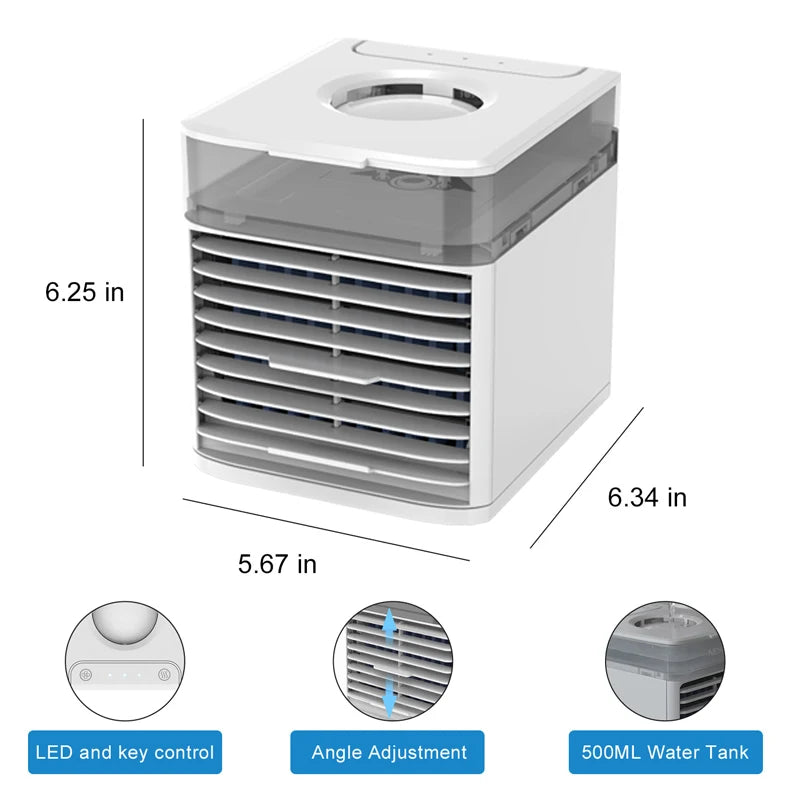 USB Air Cooler with UV Germicidal Lamp – Fresh & Purified Air for Desk & Office