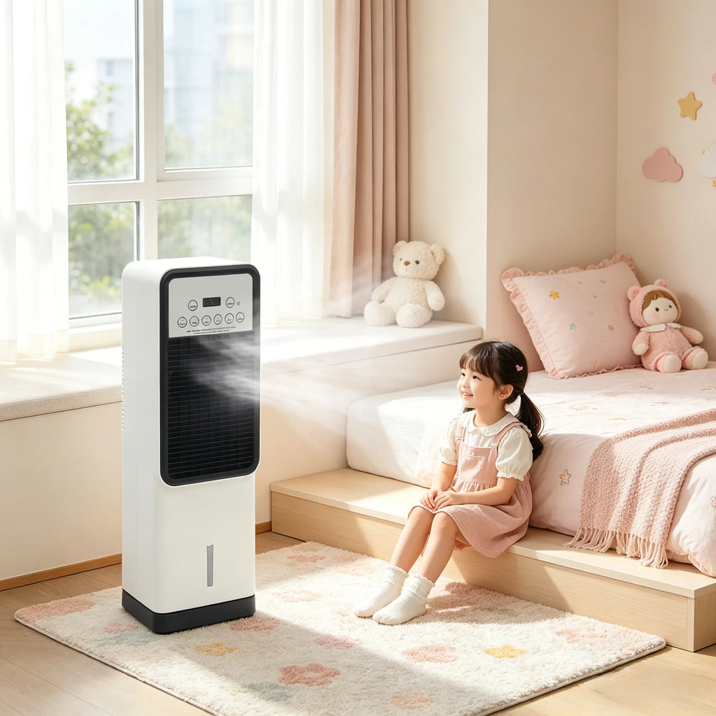 Air Conditioner Fan For Heating and Cooling With Remote Control Standing Fan 3.15L Water Tank Movable EU Standard 23*20*71cm