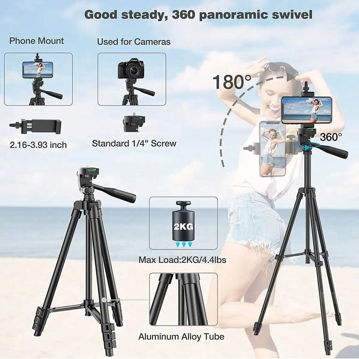Portable Tripod Pro – Smartphone & Camera Stand