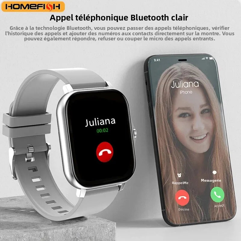 Smart Watch Android Phone 1.44''Inch Color Screen Bluetooth Call Smart Watch Women Men