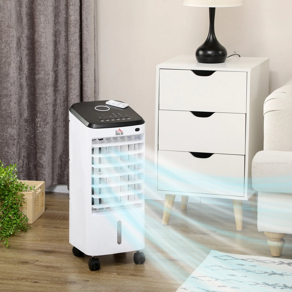 Min air conditioner air conditioner room air conditioner, 3 modes, timer function, cm x 27 cm x 60 cm, cream white + black