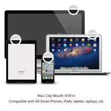 LED Light Ring USB Charge Led Selfie Ring Light Compatible with Iphone Samsung Xiaomi Mobile Phone Lens Ring Clip Selfie Lamp