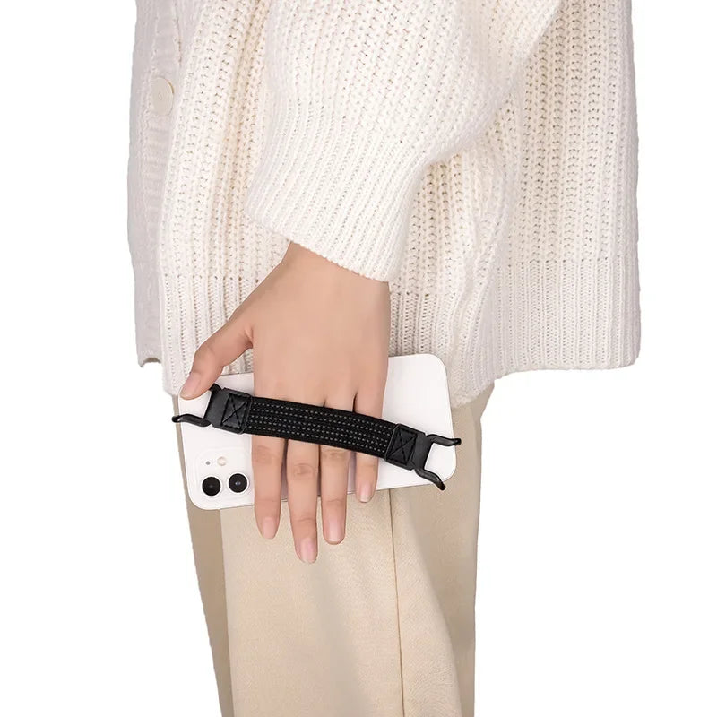 Mobile Phone Holder Wrist Band  Anti-drop Phone Strap Band Holder One-handed Operate Finger Grip Stretchable Bracket Tablet