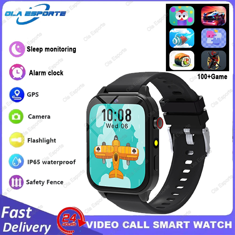 Camera Smart Watch Kids Waterproof Flashlight 12 Games Alarm Reminders Sleep Monitoring Pedometer Children Boy Girl Watches Gift