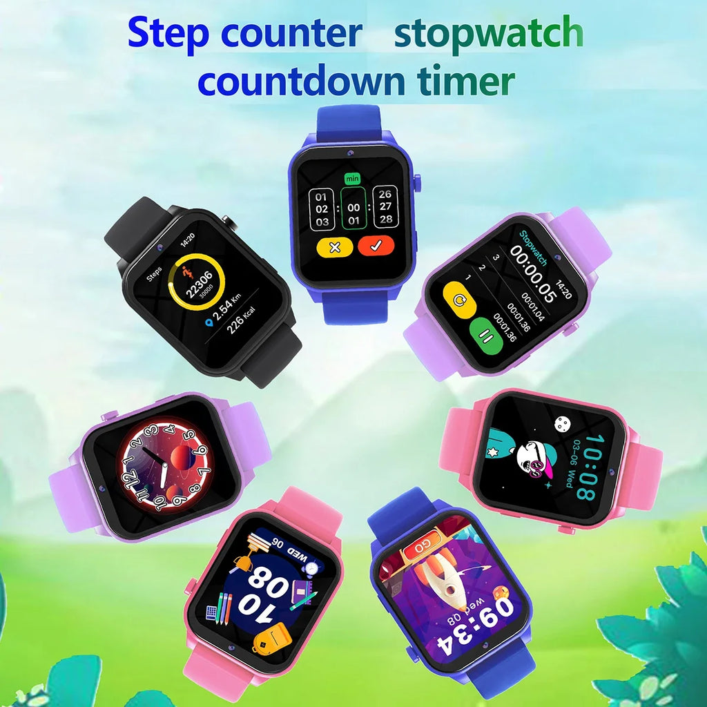 Camera Smart Watch Kids Waterproof Flashlight 12 Games Alarm Reminders Sleep Monitoring Pedometer Children Boy Girl Watches Gift