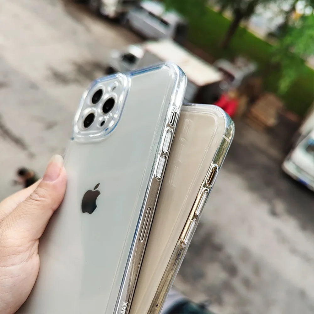 Transparent Phone Cases for iPhone 16 15 Pro Max 14 13 12 11 XS X XR SE 8 7 Plus Protective Clear Phone covers