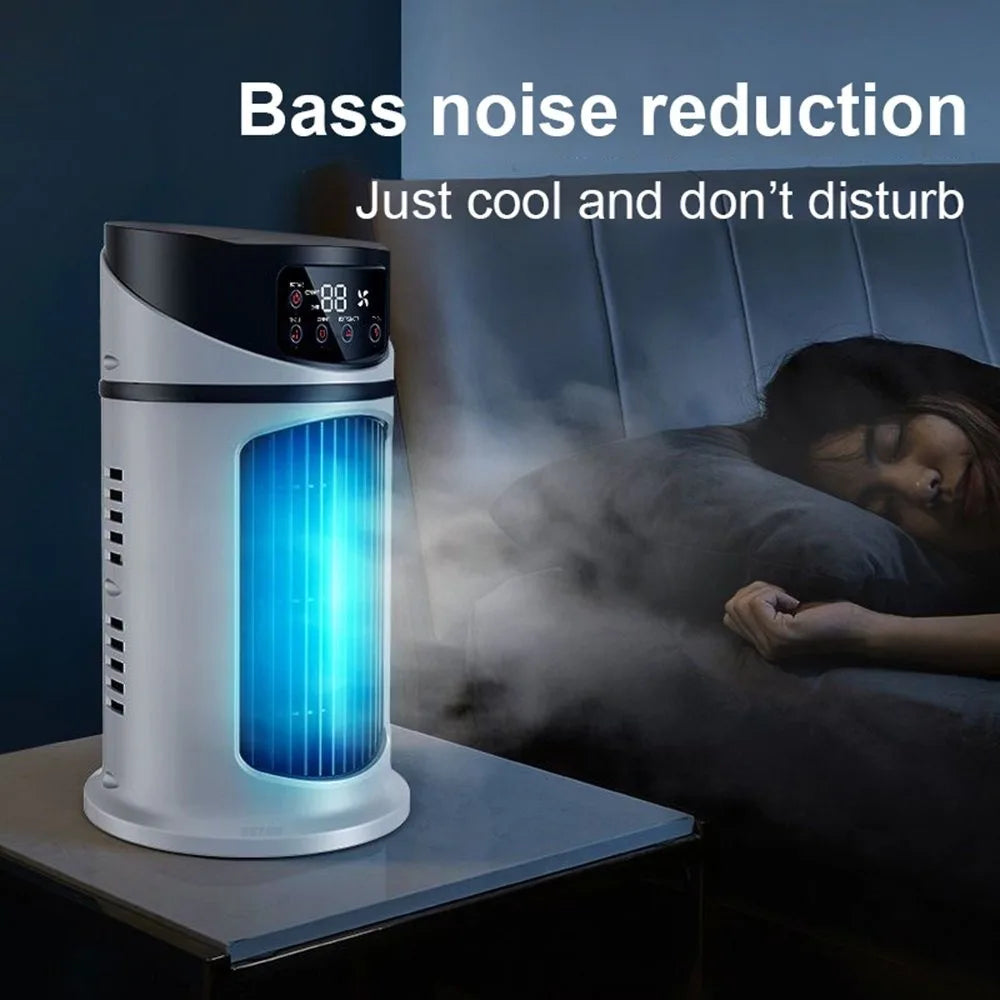 Mini Air Cooler with 6 Speeds & 6H Timer – Flexible Air Vents for Any Room