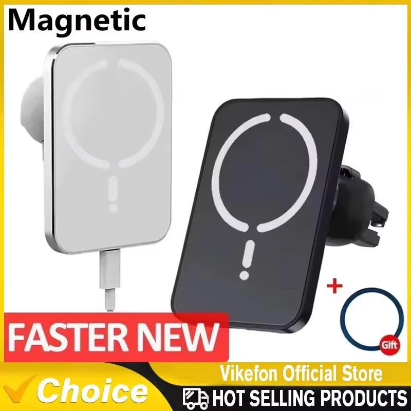 Magnetic Wireless Car Charger Air Outlet Phone Holder for iPhone 17 16 15 14 13 12 Pro Max Fast Wireless Car Charging Station