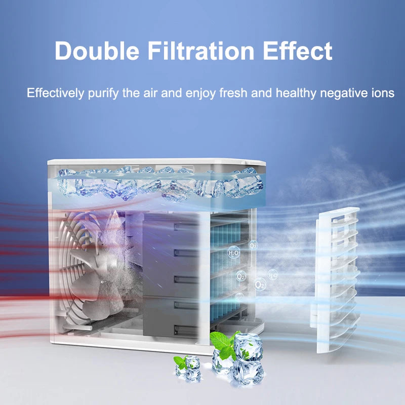 USB Air Cooler with UV Germicidal Lamp – Fresh & Purified Air for Desk & Office