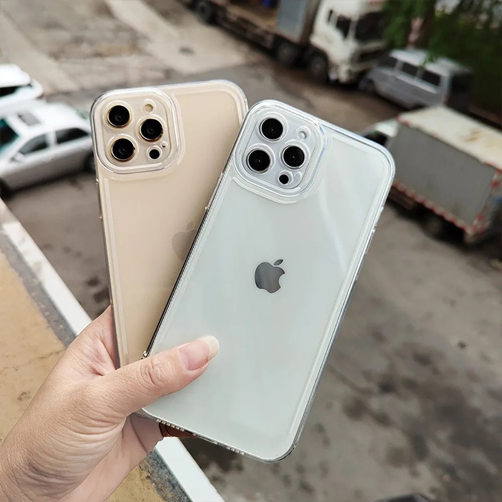 Transparent Phone Cases for iPhone 16 15 Pro Max 14 13 12 11 XS X XR SE 8 7 Plus Protective Clear Phone covers