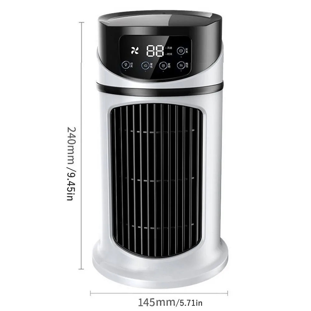 Mini Air Cooler with 6 Speeds & 6H Timer – Flexible Air Vents for Any Room
