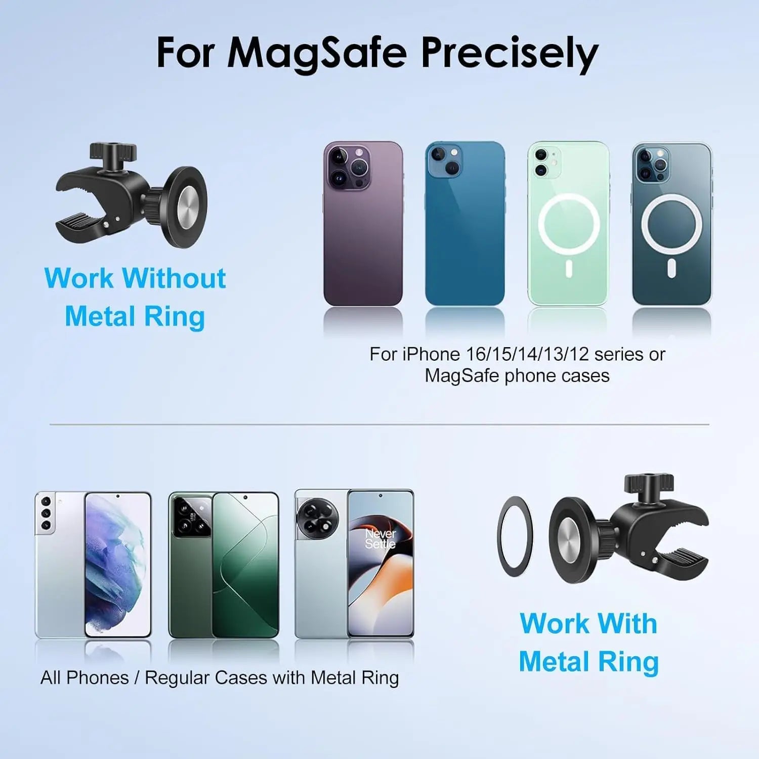 Removable Magnetic Support Gps Handlebar Bicycle Electric Scooter Phone Holder For iPhone 17 16 Magsafe Bike Mobile Support
