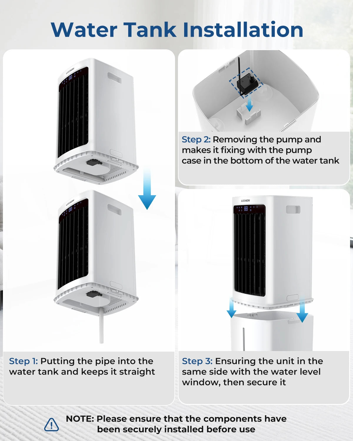 Tower Air Cooler with Remote Control – 9L Tank & 12H Timer