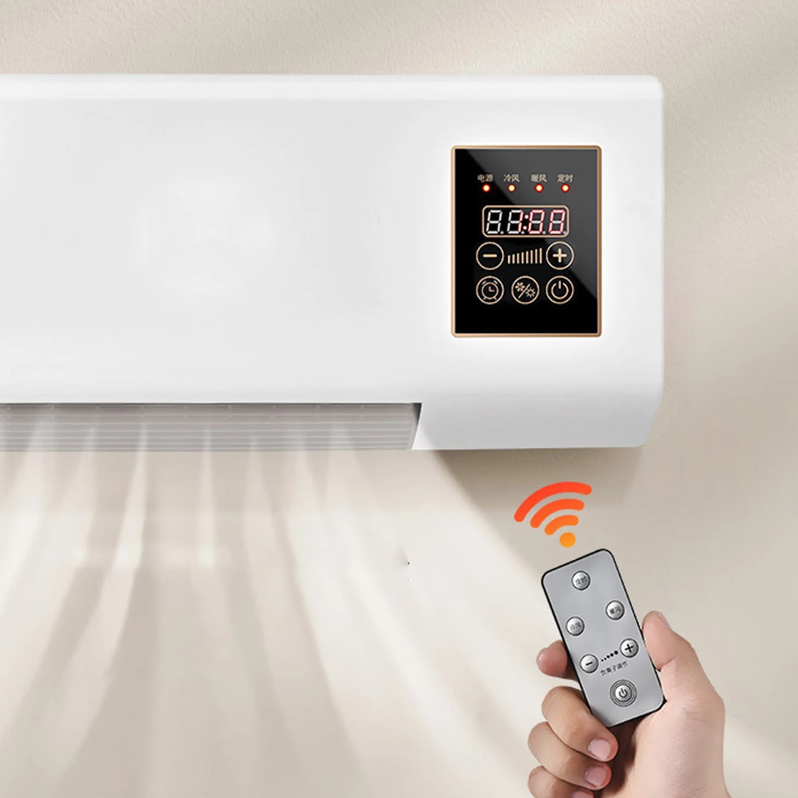 Wall Mini Air Conditioner – Cooling & Heating with Remote Control