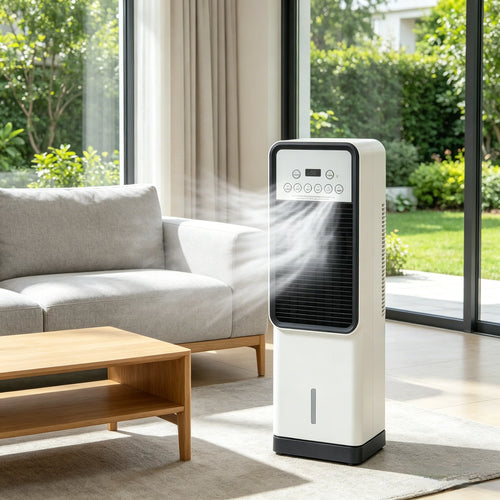 Air Conditioner Fan For Heating and Cooling With Remote Control Standing Fan 3.15L Water Tank Movable EU Standard 23*20*71cm