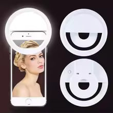 LED Light Ring USB Charge Led Selfie Ring Light Compatible with Iphone Samsung Xiaomi Mobile Phone Lens Ring Clip Selfie Lamp