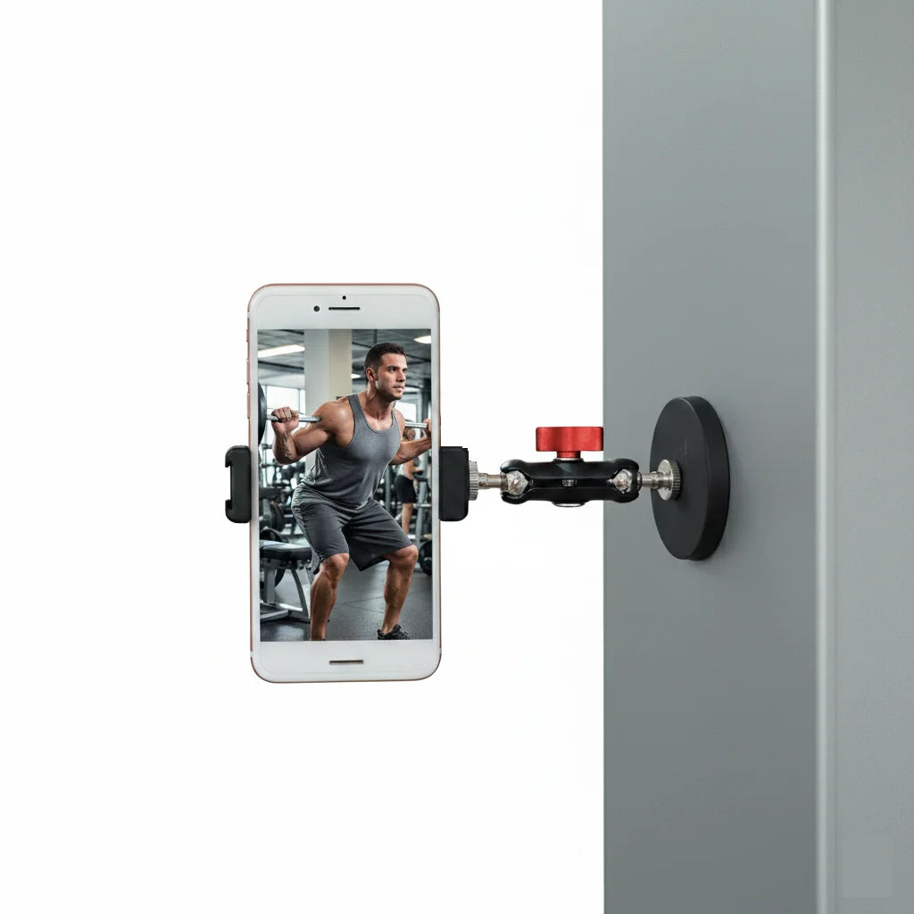 Gym Magnetic Phone Holder Mobile Stand Support Tripod Smartphone Bracket Strong Magnets for Iphone Sumsung Xiaomi Recording