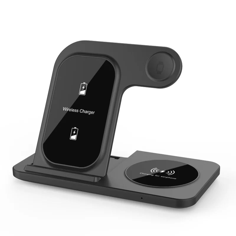Desk Fast Wireless Charger Stand Pad Foldable Fast Charging Station Dock for iPhone 16 15 14 13 12 Pro Max Apple Watch Airpods