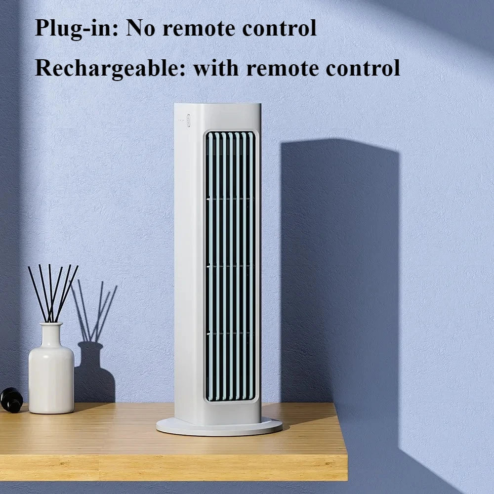 Bladeless Wall Fan – Silent Cooling with Remote Control & 3000mAh Battery