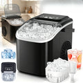 Portable Ice Maker 12kg/24h – Ice Ready in 6 Minutes with Handle