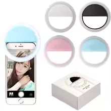 LED Light Ring USB Charge Led Selfie Ring Light Compatible with Iphone Samsung Xiaomi Mobile Phone Lens Ring Clip Selfie Lamp