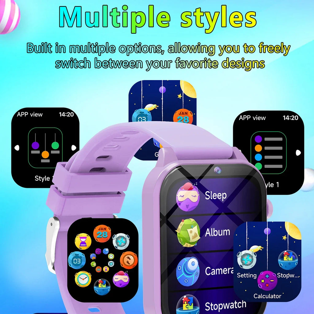 Camera Smart Watch Kids Waterproof Flashlight 12 Games Alarm Reminders Sleep Monitoring Pedometer Children Boy Girl Watches Gift