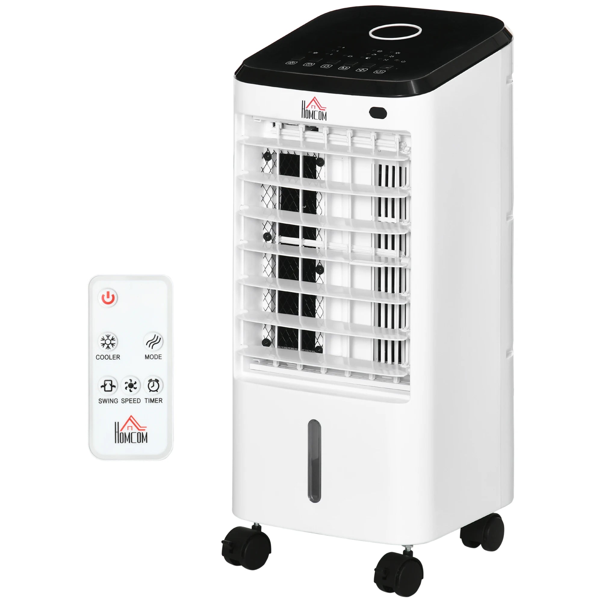 Min air conditioner air conditioner room air conditioner, 3 modes, timer function, cm x 27 cm x 60 cm, cream white + black