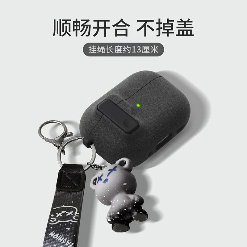 Protective Case For Airpods 4 Cover Luxury Earphone Cover Case For Apple Airpodspro 2 3 1/2 Air Pods Pro Shockproof With Hook﻿