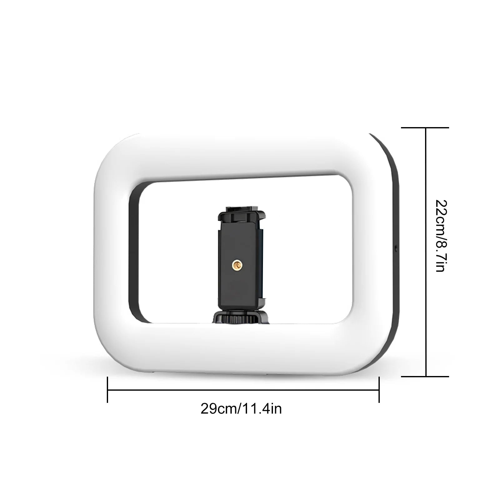 Handheld Rings Selfie Light Rechargeable Cell Phone Light Handheld Phone Stabilizer with Phones Holder for Video Recording