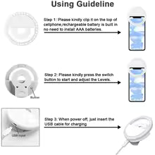 LED Light Ring USB Charge Led Selfie Ring Light Compatible with Iphone Samsung Xiaomi Mobile Phone Lens Ring Clip Selfie Lamp