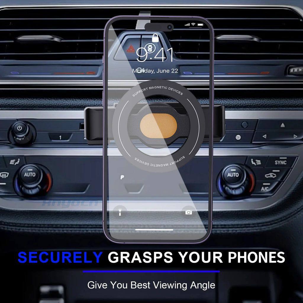 Car Mounted Magnetic Mobile Phone CD Slot Holder Smartphone Built-in 6 Powerful Magnets GPS Satellite Navigation for Iphone 16