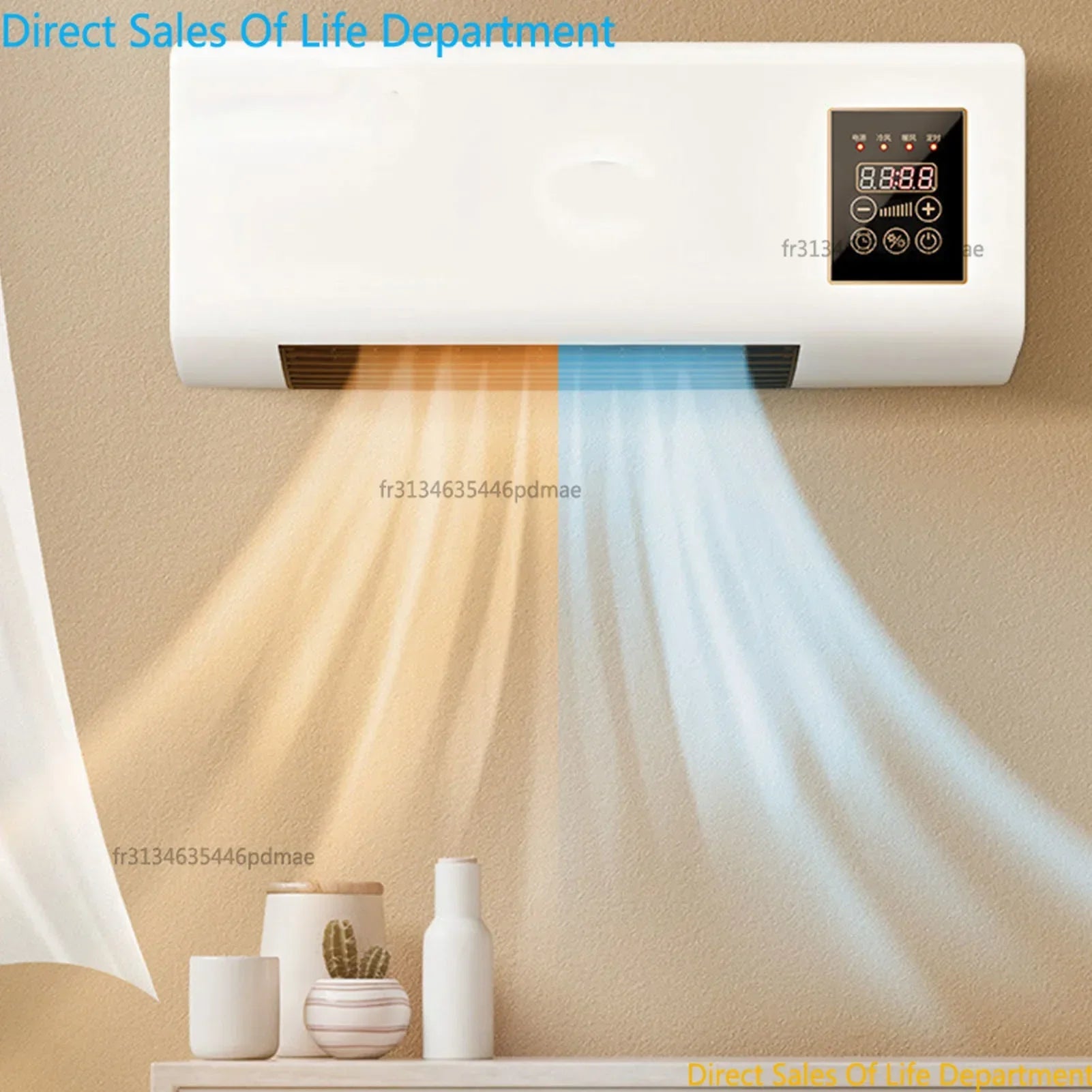 Winter 2 in 1 Air Conditioner 1800W Cool Warm Dual Use Wall Mounted Portable Air Conditioning with Remote Control for Bedroom