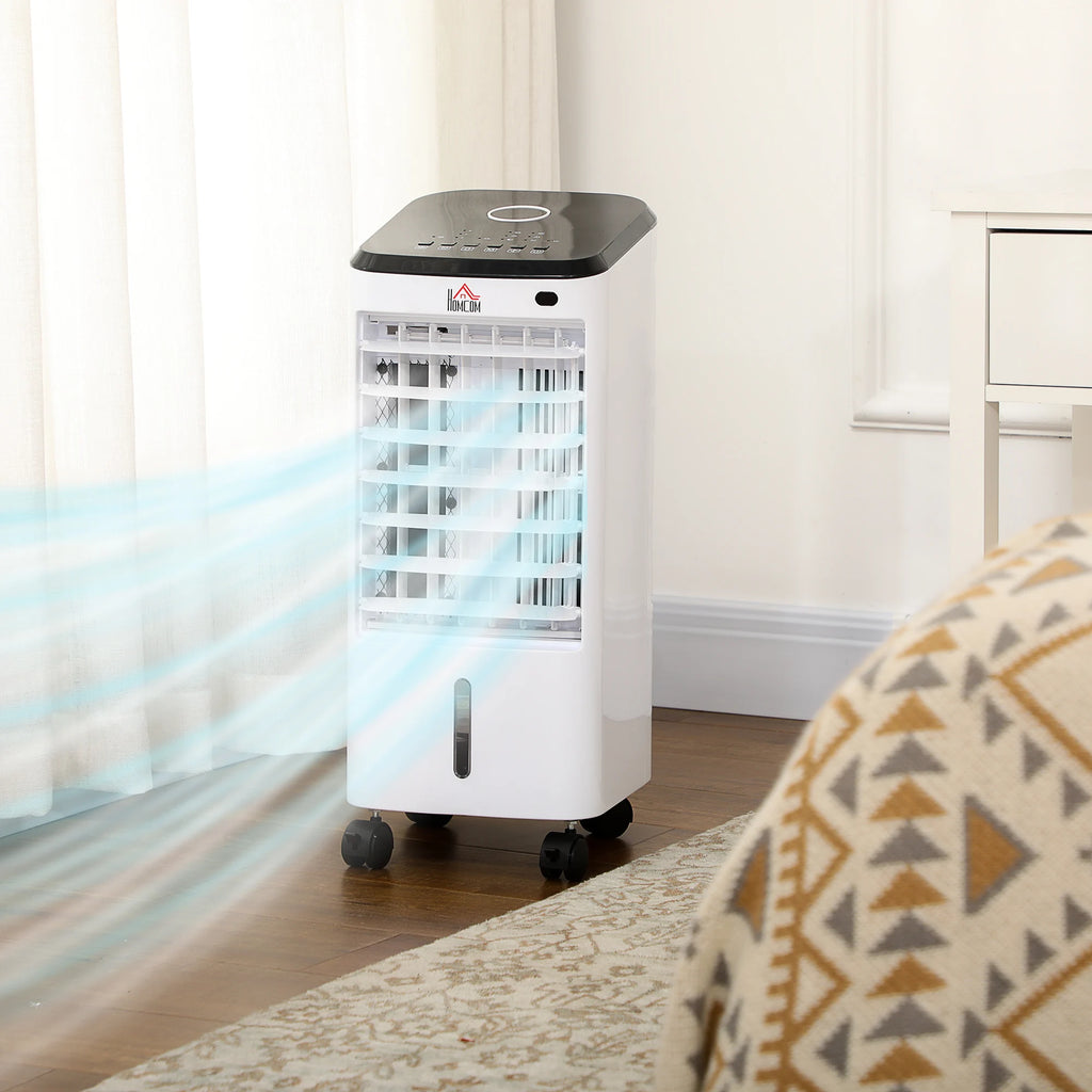 Min air conditioner air conditioner room air conditioner, 3 modes, timer function, cm x 27 cm x 60 cm, cream white + black