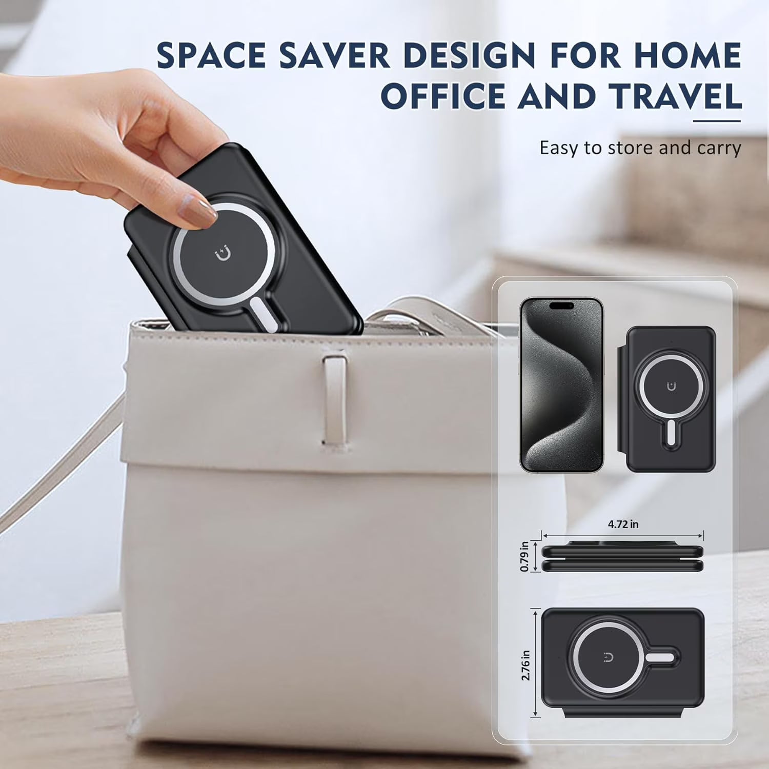 Magnetic Wireless Charger with LED 3-in-1 – iPhone, Apple Watch & AirPods