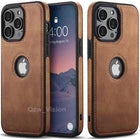 Premium Leather iPhone Case – Shockproof for iPhone 11 to 17 Pro Max