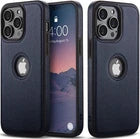 Premium Leather iPhone Case – Shockproof for iPhone 11 to 17 Pro Max